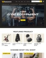 Badani Gym Fitness Equipment Shop and Store WooCommerce Elementor Pro Template Kit Download 3