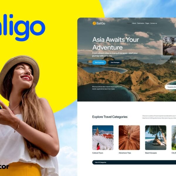 Baligo Asian Travel Agency Elementor Kit Templat Download