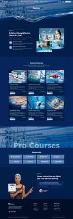 Beswim Swimming Courses and Training Elementor Pro Template Kit Download 1