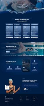 Beswim Swimming Courses and Training Elementor Pro Template Kit Download 2