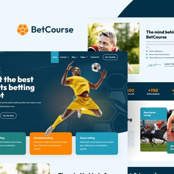 BetCourse Sports Betting and Prediction Course Elementor Pro Template Kit Download