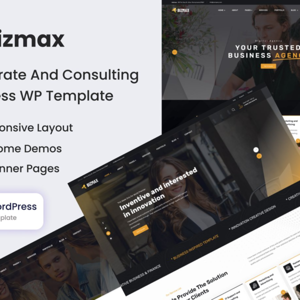 Bizmax Corporate Business WordPress Theme Download