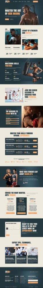 Brawlers Martial Arts Elementor Template Kit Download 3