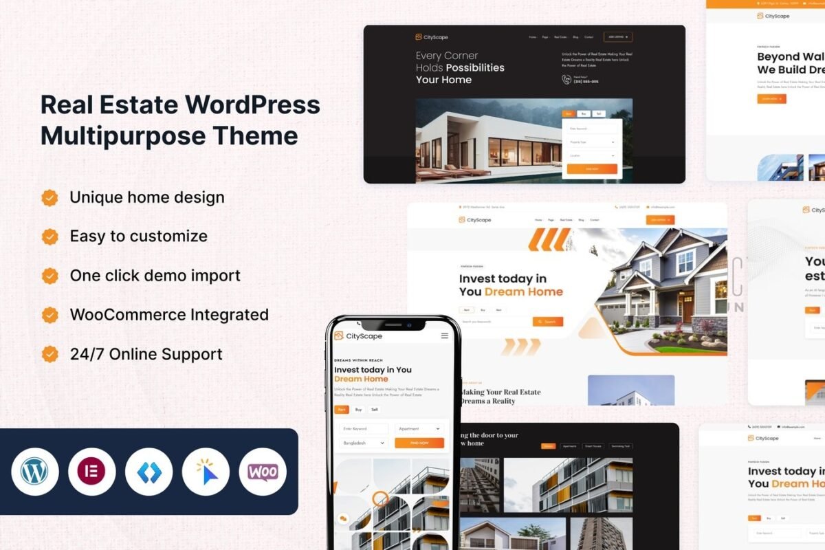 CityScape Real Estate WordPress Theme Download