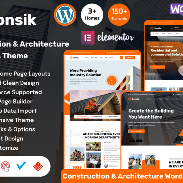 Consik Construction Service WordPress Theme Download