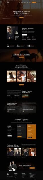 Duke Equestrian And Horse Riding Elementor Template Kit Download 2