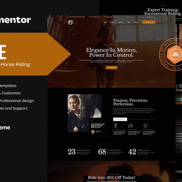 Duke Equestrian And Horse Riding Elementor Template Kit Download