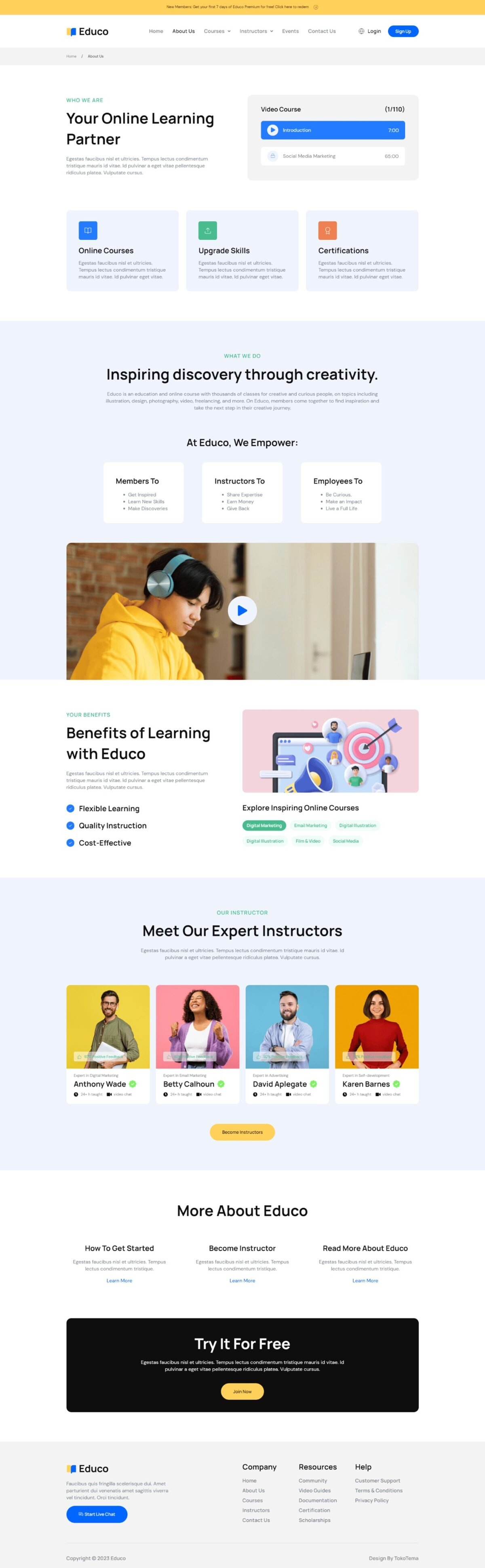 Educo - Education & Online Course Elementor Template Kit Download 2