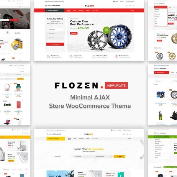 Flozen AJAX Car Accessories Theme for WordPress Download