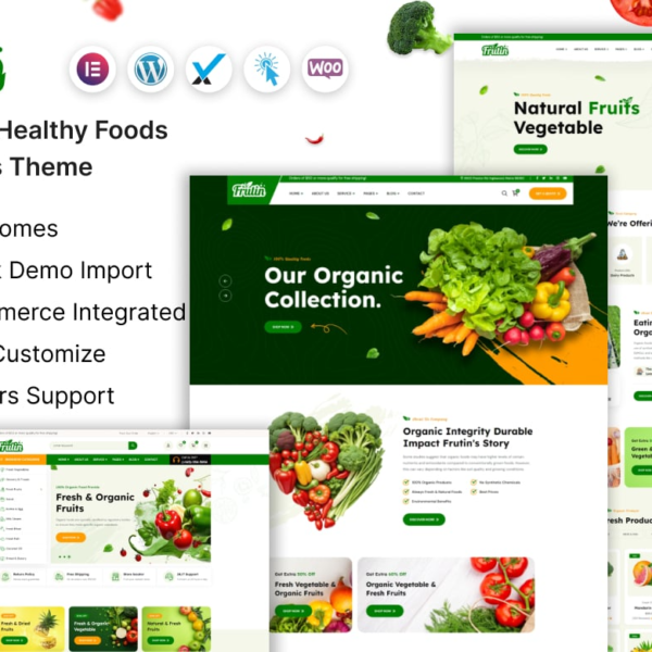 Frutin Organic and Healthy Food WordPress Theme Download