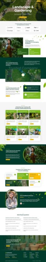 GardenGlow - Gardening And Landscape Elementor Pro Template Kit Download 2