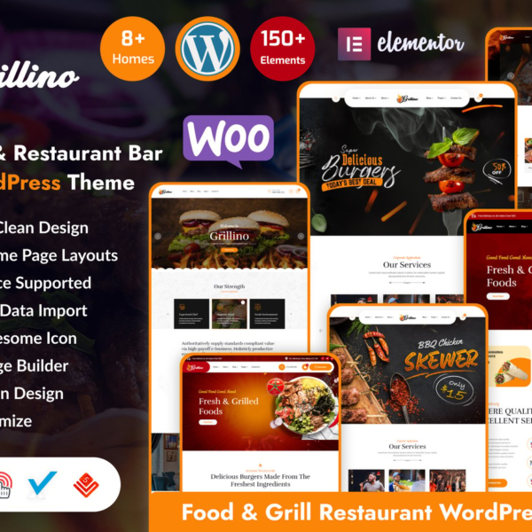 Grillino Grill and Restaurant WordPress Theme Download