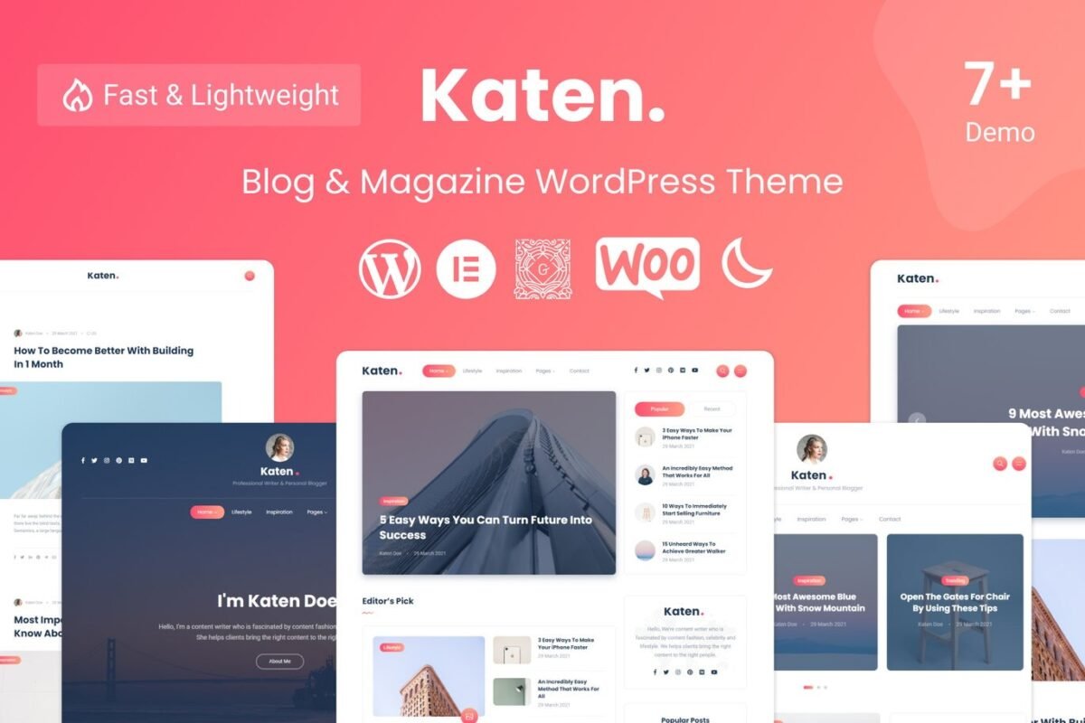 Katen Blog and Magazine WordPress Theme Download