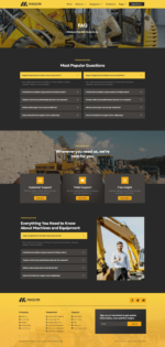 Maquin - Construction Equipment Rentals Elementor Pro Template Kit Download 2