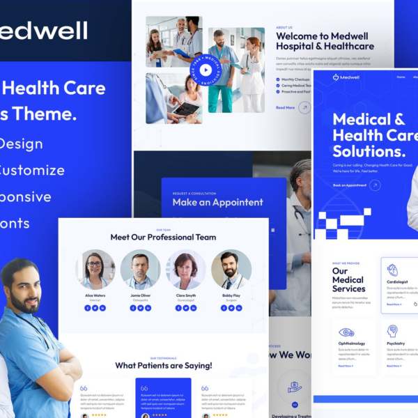 Medwell Medical and Health Care WordPress Theme Download