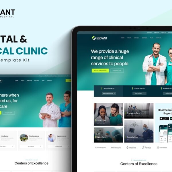 Novant Hospital and Medical Clinic Elementor Template Kit Download