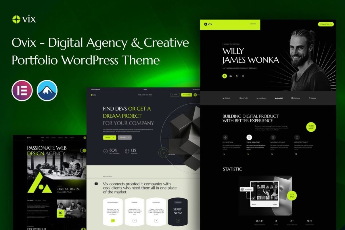 Ovix Digital Agency & Portfolio Theme Download