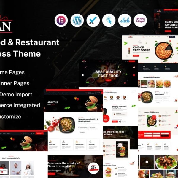 Pizzan Fast Food and Restaurant WordPress Theme Download