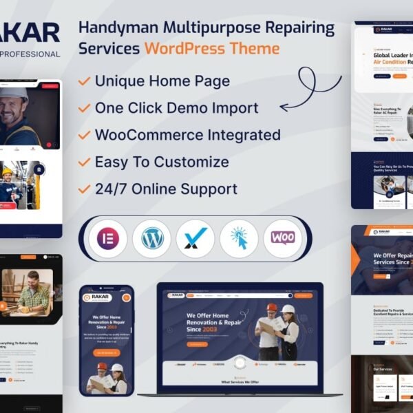 Rakar Multipurpose Services WordPress Theme Download