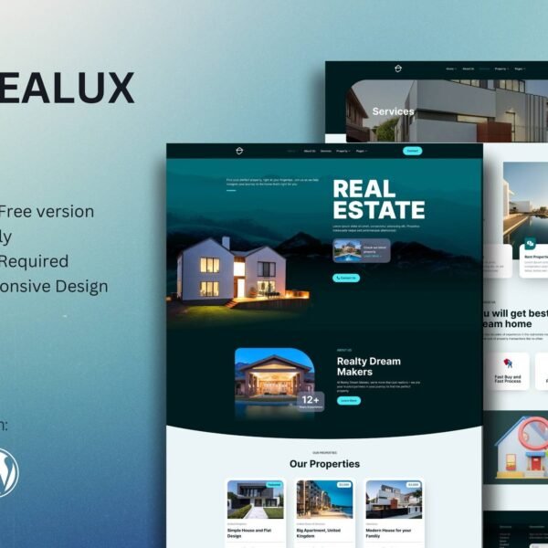 Realux Real Estate Elementor Template Kit Download