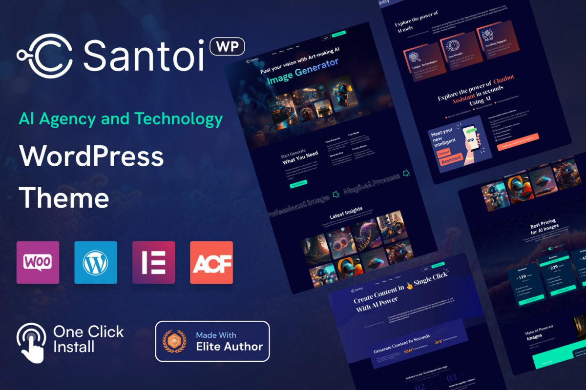 Santoi AI Agency and Technology WordPress Theme Download