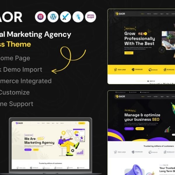 Saor SEO Digital Marketing Agency WordPress Theme Download