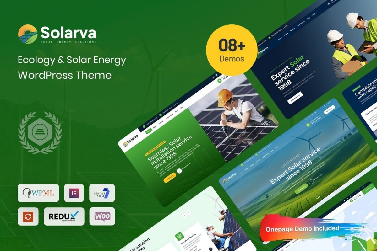 Solarva Ecology and Solar Energy Theme Download