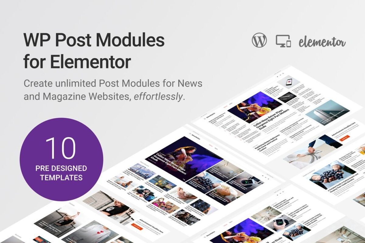 WP Post Modules for Elementor Template Download