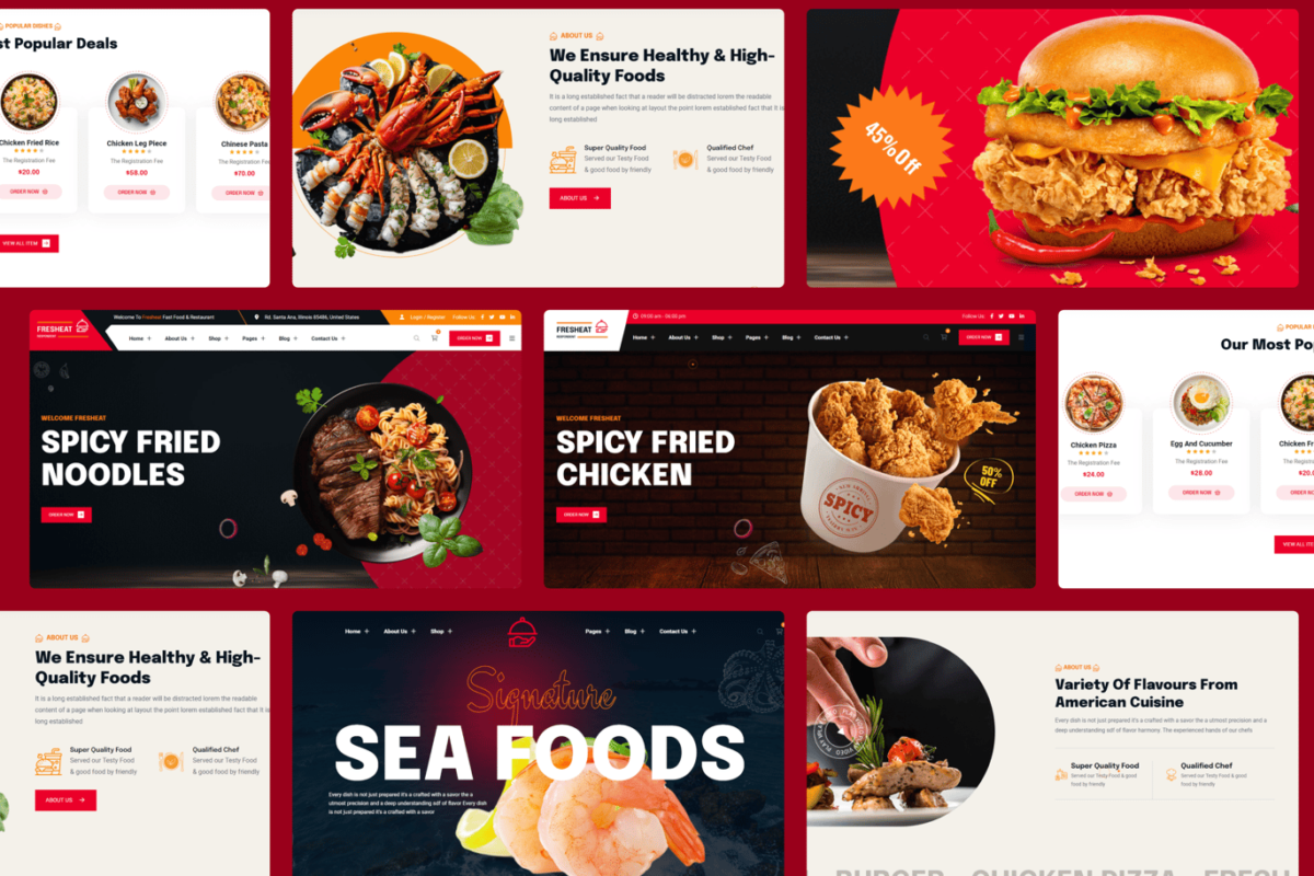 Food and Restaurant HTML Template Download