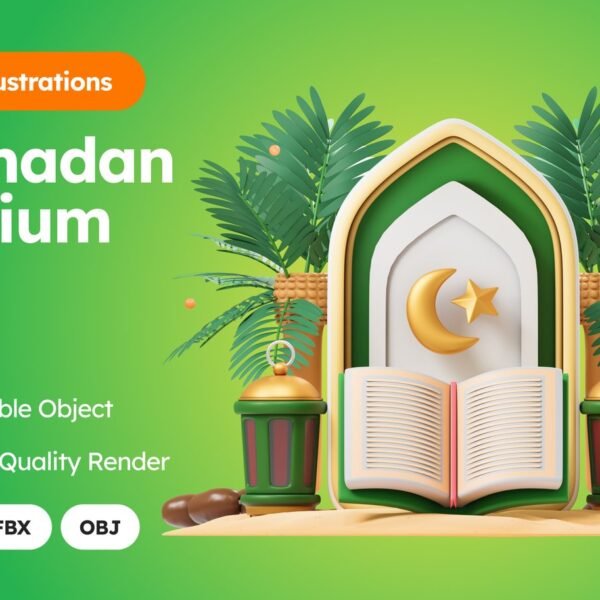 Ramadan Podium 3D Illustration Download