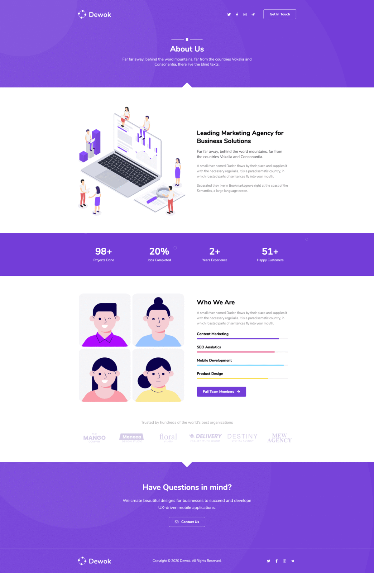Dewok Digital Agency Template Kit Download