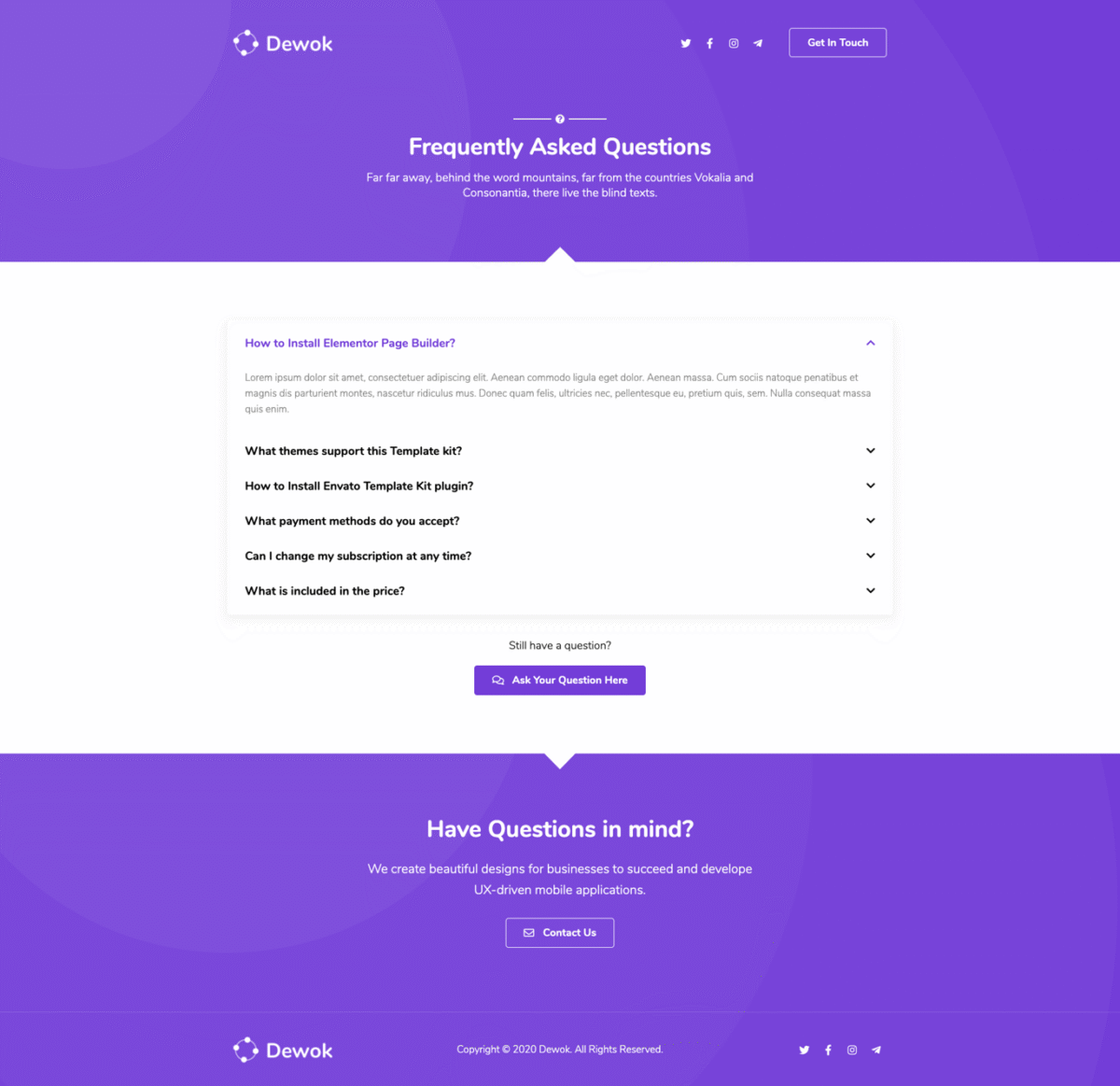Dewok Digital Agency Template Kit Download