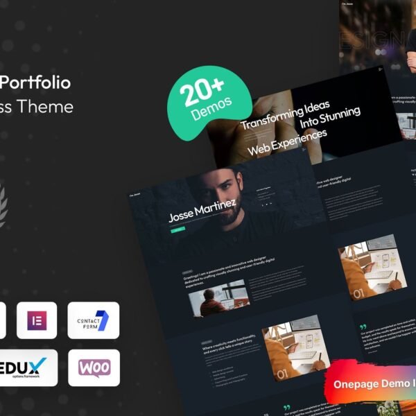Joss Personal Portfolio WordPress Theme Download